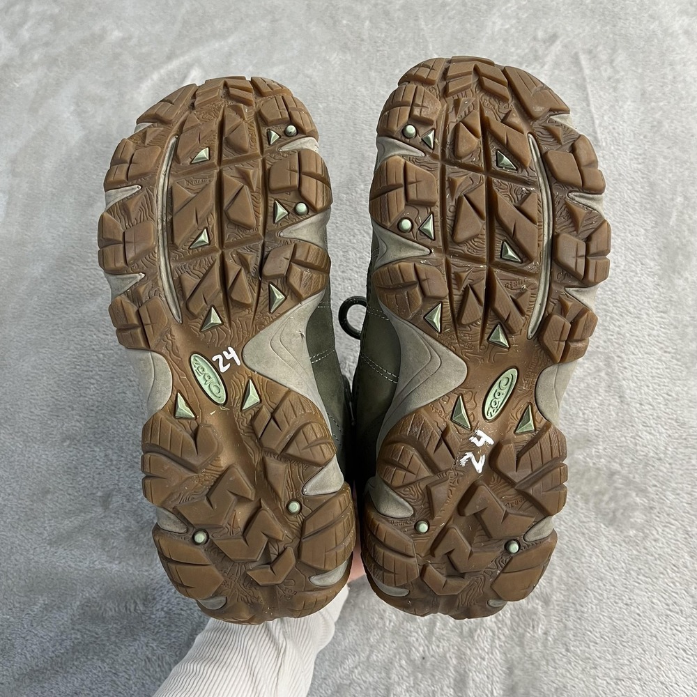 Oboz Shoes Womens Size 7.5 Green Leather BDry Waterproof Hiking Trail Sneakers - Picture 10 of 12